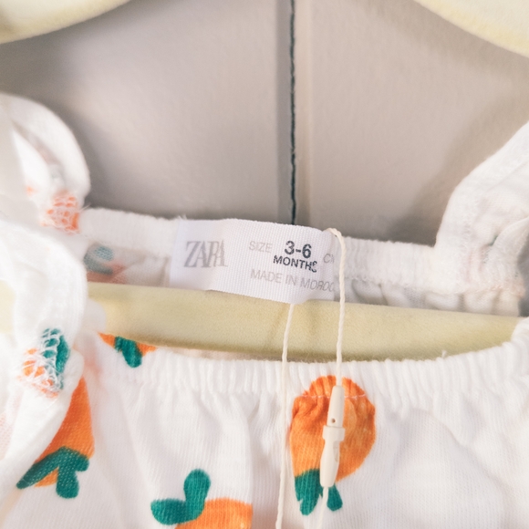 Zara Kids White Orange Fruit Print Tank - Picture 6 of 7